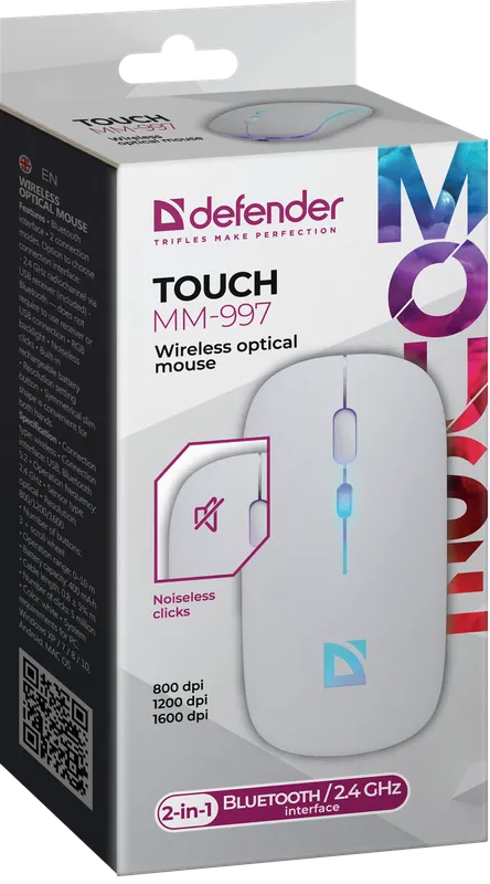 Defender - Безжична оптична мишка Touch MM-997