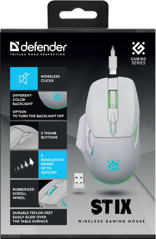 Defender - Безжична мишка за игри Stix GM-009