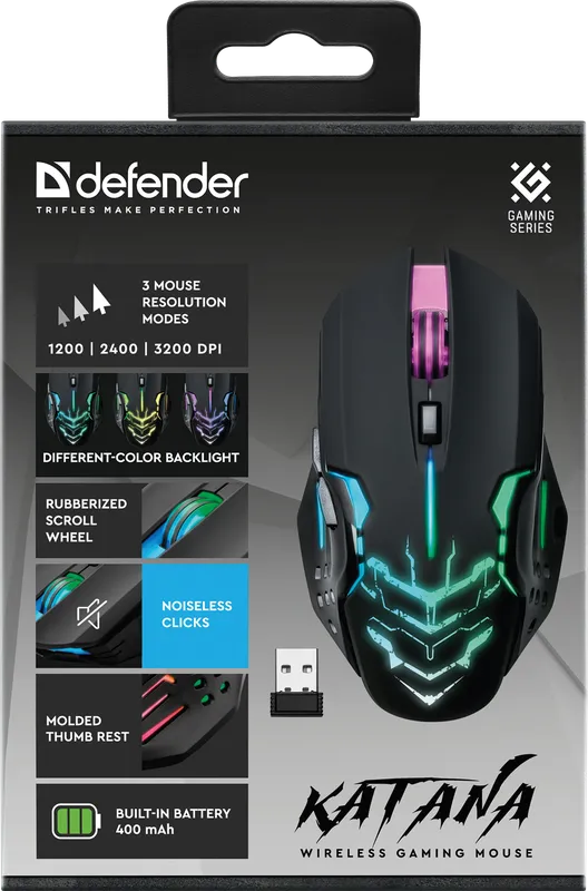 Defender - Безжична мишка за игри Katana GM-511
