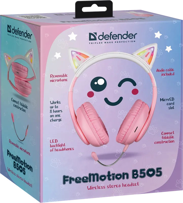 Defender - Безжични стерео слушалки FreeMotion B505