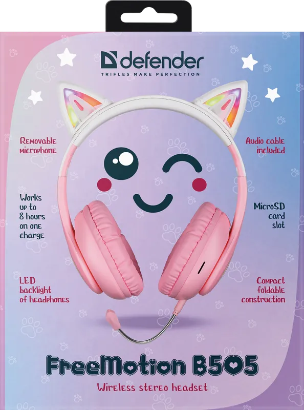 Defender - Безжични стерео слушалки FreeMotion B505