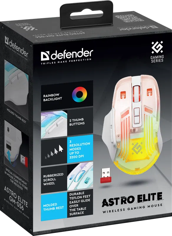 Defender - Безжична мишка за игри Astro Elite GM-056