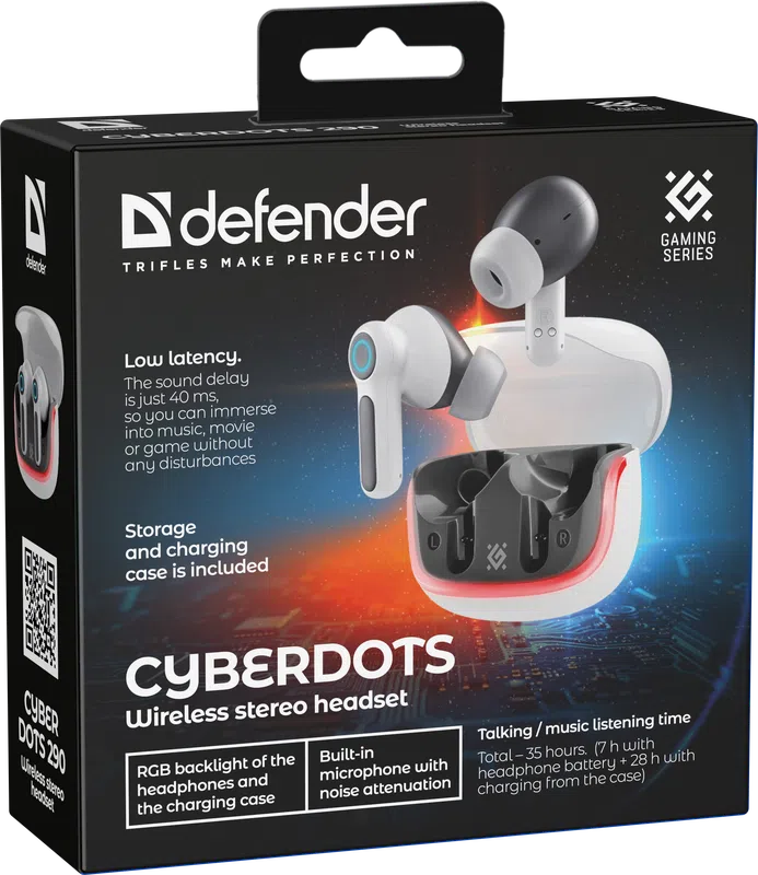 Defender - Безжични стерео слушалки CyberDots 290