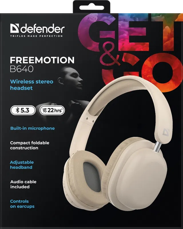 Defender - Безжични стерео слушалки FreeMotion B640