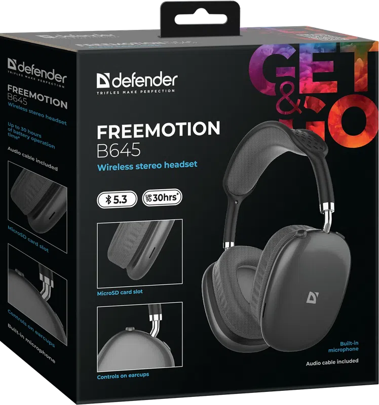 Defender - Безжични стерео слушалки FreeMotion B645