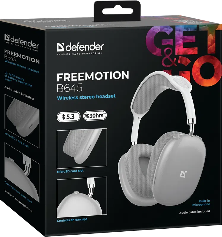 Defender - Безжични стерео слушалки FreeMotion B645