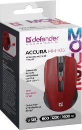 Defender - Безжична оптическа мишка Accura MM-935