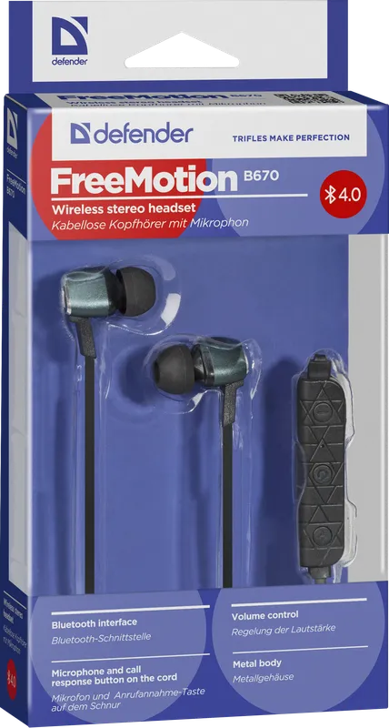 Defender - Безжични стерео слушалки FreeMotion B670