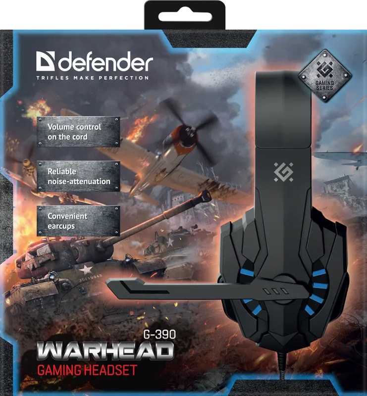 Defender - Геймърски слушалки Warhead G-390