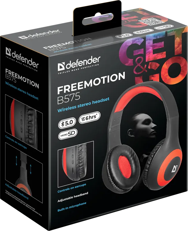 Defender - Безжични стерео слушалки FreeMotion B575