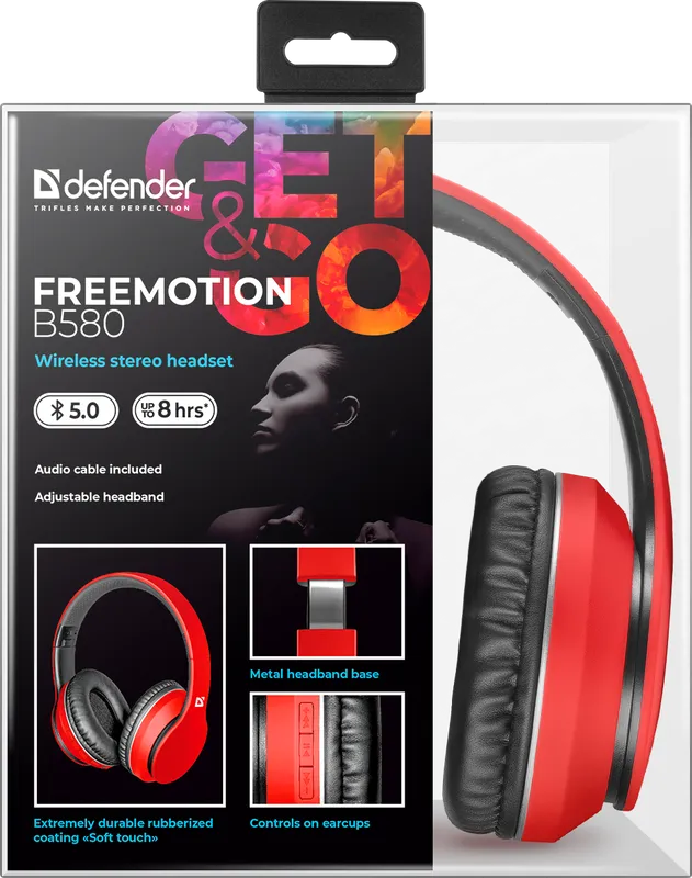 Defender - Безжични стерео слушалки FreeMotion B580