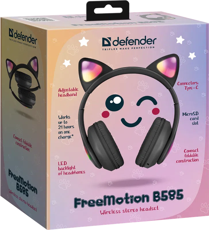 Defender - Безжични стерео слушалки FreeMotion B585