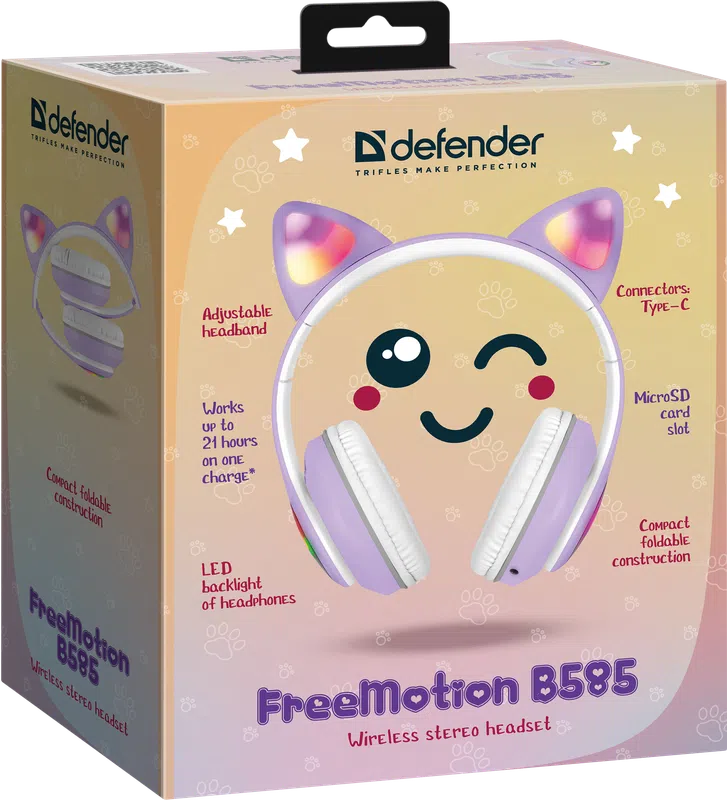 Defender - Безжични стерео слушалки FreeMotion B585