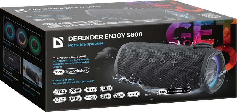 Defender - Портативна акустична система Enjoy S800