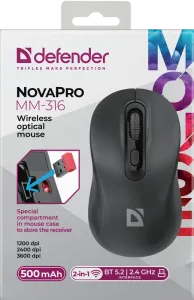 Defender - Безжична оптическа мишка NovaPro MM-316