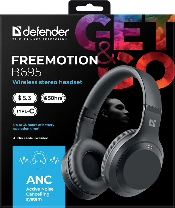 Defender - Безжични стерео слушалки FreeMotion B695