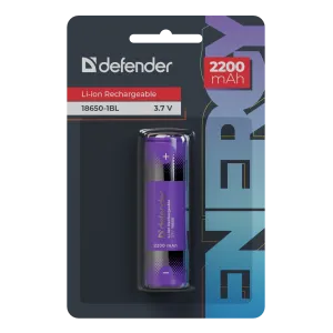 Defender - Rechargeable battery 18650-1BL 2200 mAh