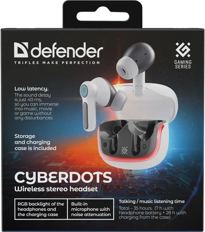 Defender - Безжични стерео слушалки CyberDots 290