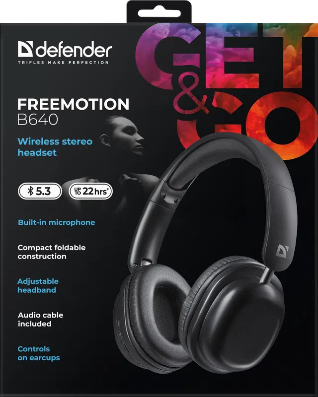 Defender - Безжични стерео слушалки FreeMotion B640