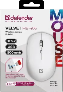 Defender - Безжична оптическа мишка Velvet MB-406