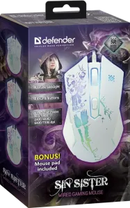 Defender - Геймърска мишка с кабел Sin'Sister GM-933