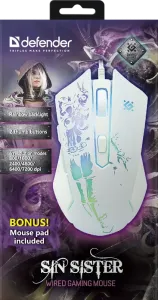 Defender - Геймърска мишка с кабел Sin'Sister GM-933