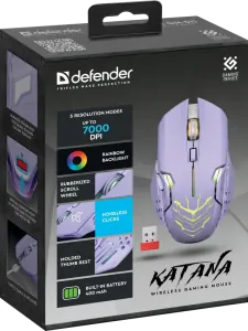 Defender - Безжична геймърска мишка Katana GM-511