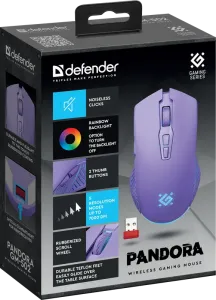 Defender - Безжична геймърска мишка Pandora GM-502