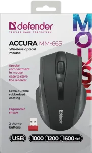 Defender - Безжична оптическа мишка Accura MM-665