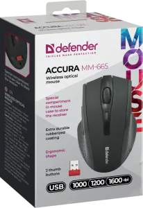 Defender - Безжична оптическа мишка Accura MM-665