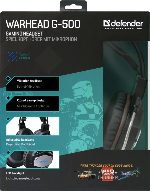 Defender - Геймърски слушалки Warhead G-500