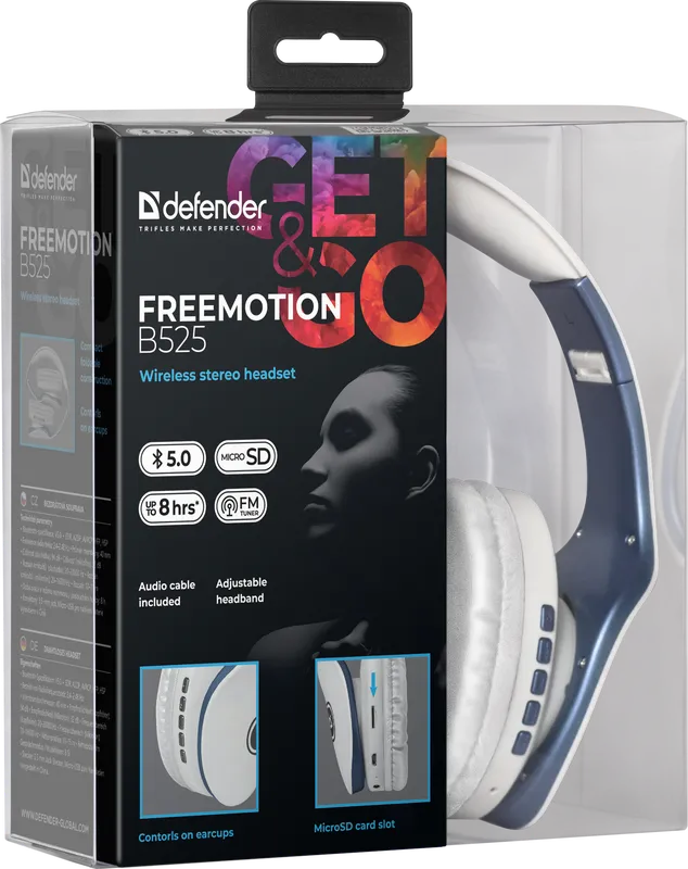 Defender - Безжични стерео слушалки FreeMotion B525