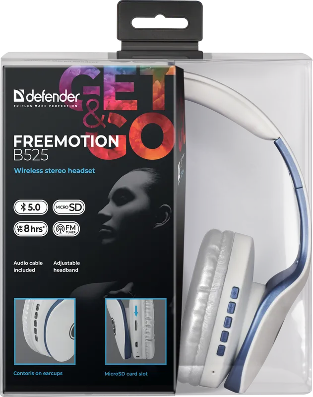 Defender - Безжични стерео слушалки FreeMotion B525