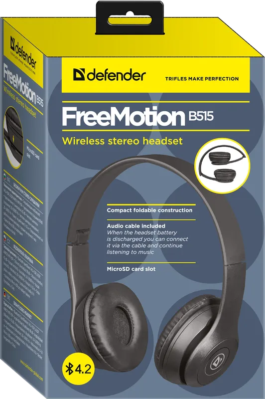 Defender - Безжични стерео слушалки FreeMotion B515