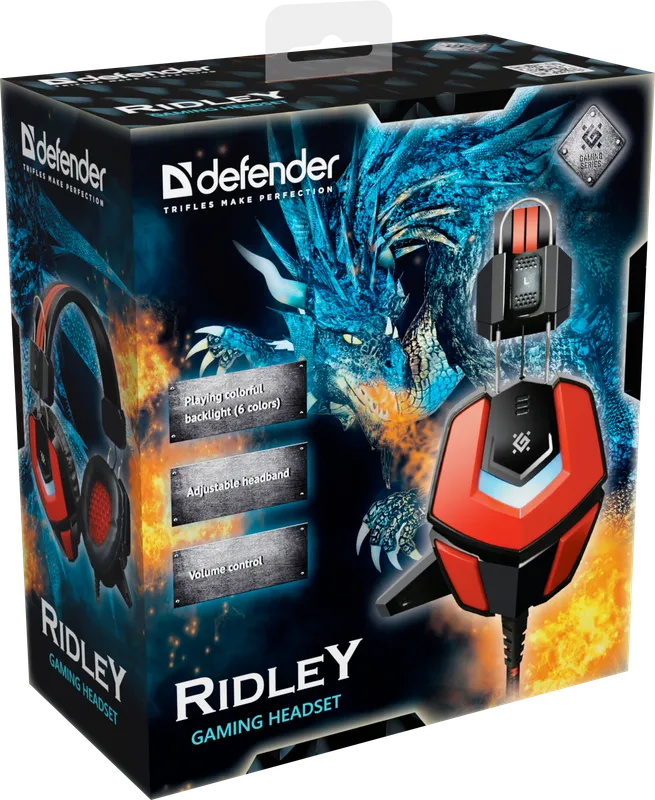 Defender - Геймърски слушалки Ridley