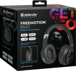 Defender - Безжични стерео слушалки FreeMotion B540