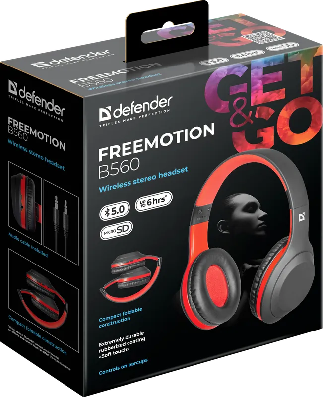 Defender - Безжични стерео слушалки FreeMotion B560