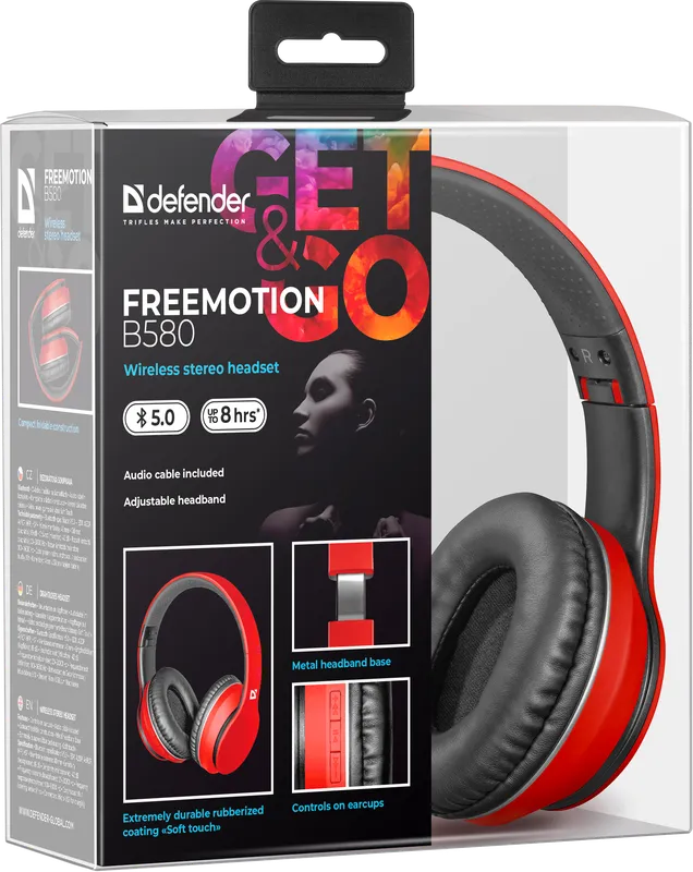 Defender - Безжични стерео слушалки FreeMotion B580